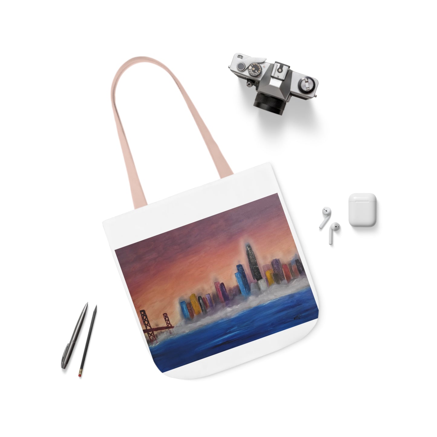 Canvas Tote Bag, San Francisco Bay Art