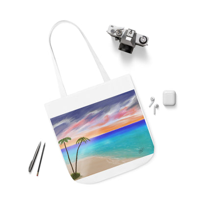 Canvas Tote Bag, Tropical Haven Art