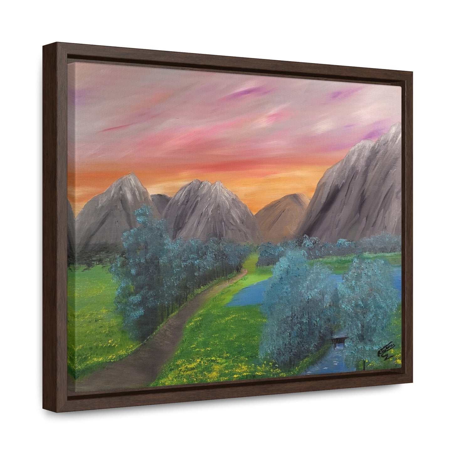 Valley Of Yellow Meadows - Gallery Canvas Wraps, Horizontal Frame