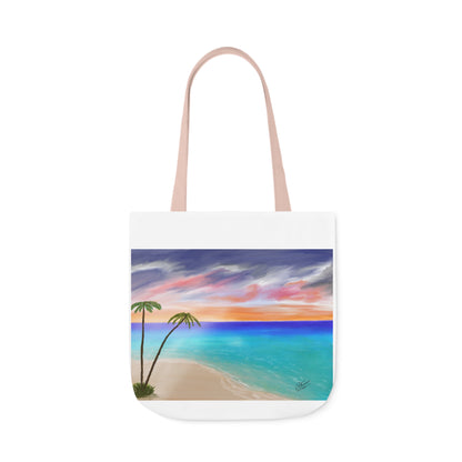 Canvas Tote Bag, Tropical Haven Art