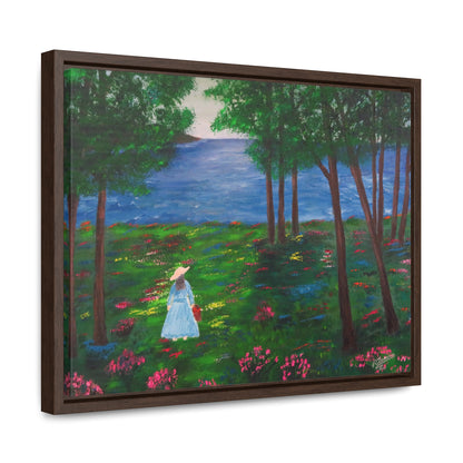 Path Of Flowers  - Gallery Canvas Wraps, Horizontal Frame