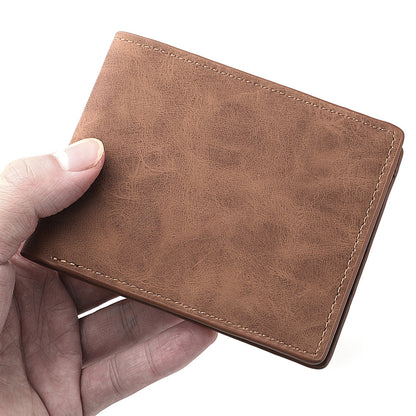 Men's Fashion Personality Vintage Zipper Simple Wallet