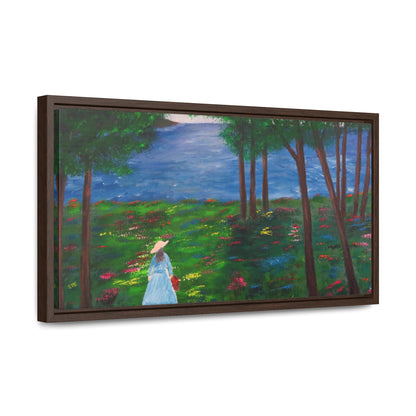 Path Of Flowers  - Gallery Canvas Wraps, Horizontal Frame