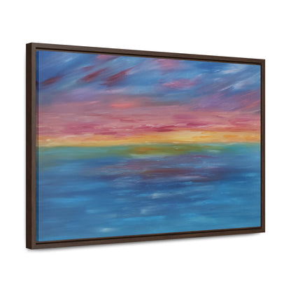 Aqua Sunset - Gallery Canvas Wraps, Horizontal Frame