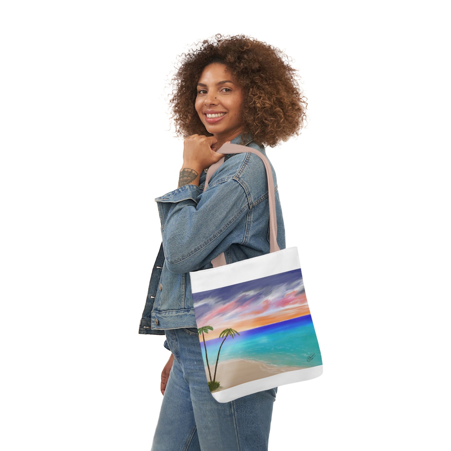 Canvas Tote Bag, Tropical Haven Art