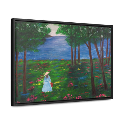 Path Of Flowers  - Gallery Canvas Wraps, Horizontal Frame