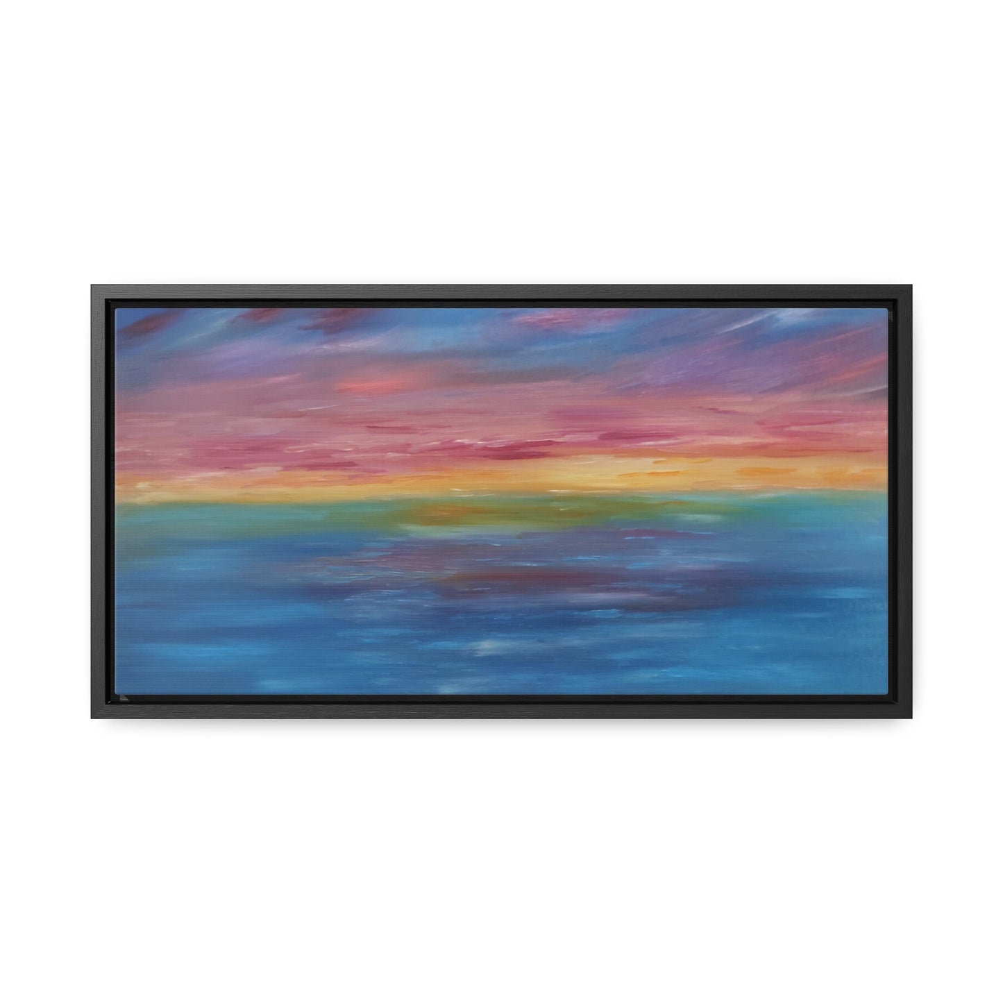 Aqua Sunset - Gallery Canvas Wraps, Horizontal Frame