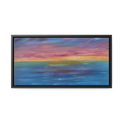 Aqua Sunset - Gallery Canvas Wraps, Horizontal Frame