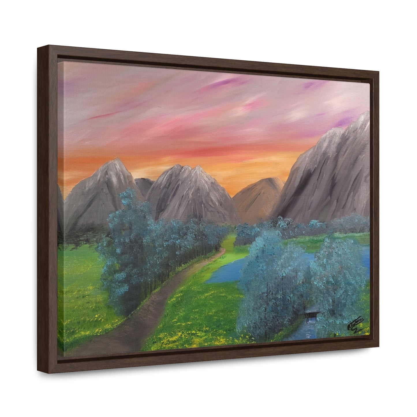 Valley Of Yellow Meadows - Gallery Canvas Wraps, Horizontal Frame