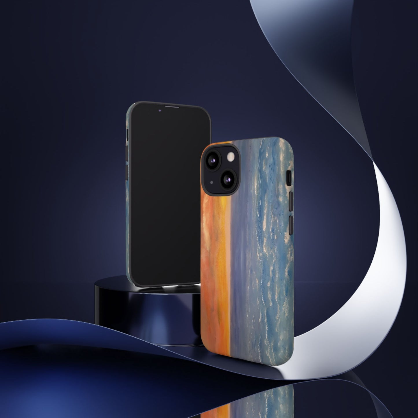 Artistic Ocean Sunset Phone Case - Tough and Stylish Protection