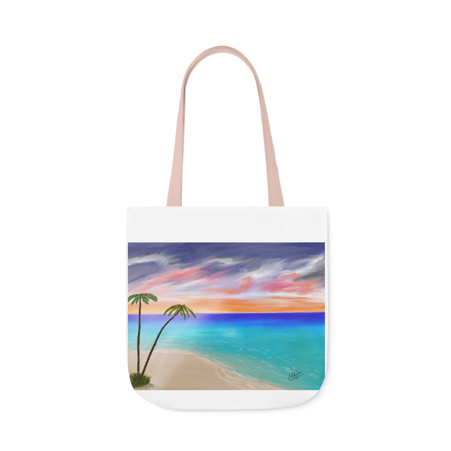 Canvas Tote Bag, Tropical Haven Art