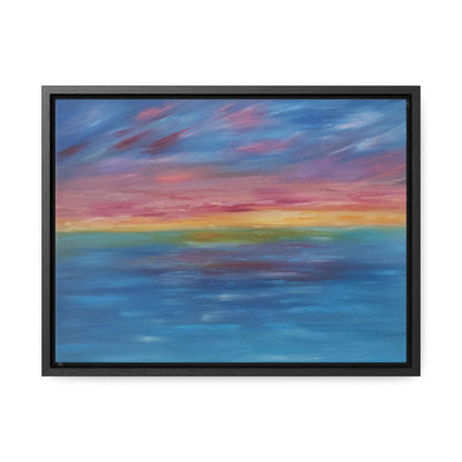 Aqua Sunset - Gallery Canvas Wraps, Horizontal Frame