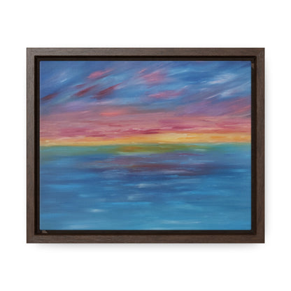 Aqua Sunset - Gallery Canvas Wraps, Horizontal Frame