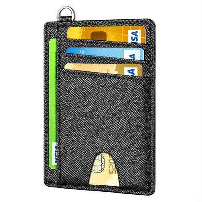 Men's Leather RFID Anti-theft Card Swiping Bag