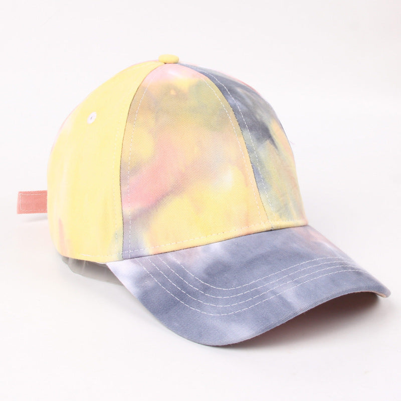 American Baseball Cap Men's Cross-border Tie-dye Fashion Outdoor Hat Ladies Big Cap