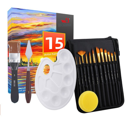 Black Rod Canvas Bag With Scraper Brush Art Supplies Set