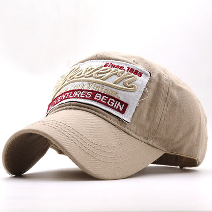 Big Alphabet Embroidery Baseball Washed Old Hat