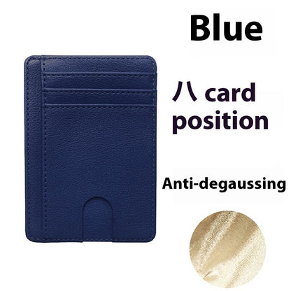 Multiple Card Slots Portable Pu Leather Credit Card Bag Card Holder